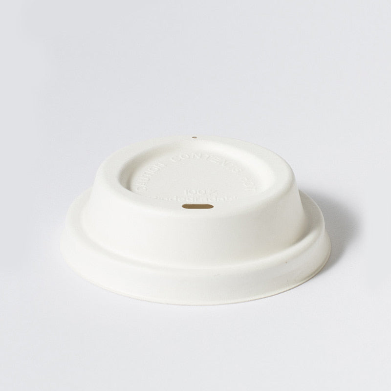 Pulp Lid Ø80MM (White) - GreenPackers