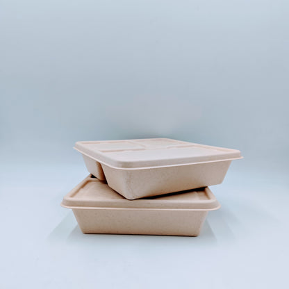 3 Compartment Bento Box with Lid - GreenPackers