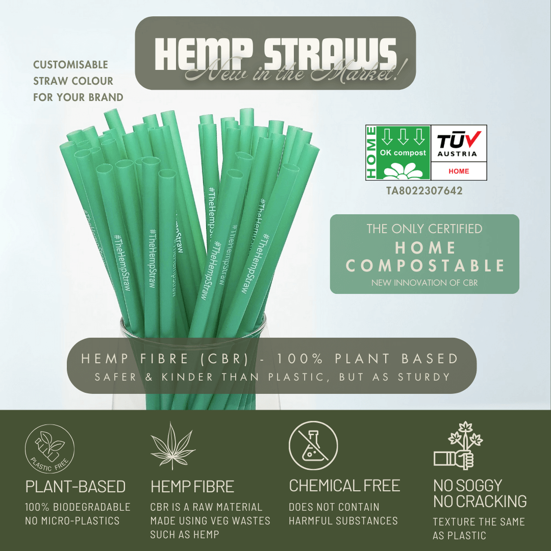 [Certified Home Compostable] Bio Hemp Straws (Custom Order) - GreenPackers