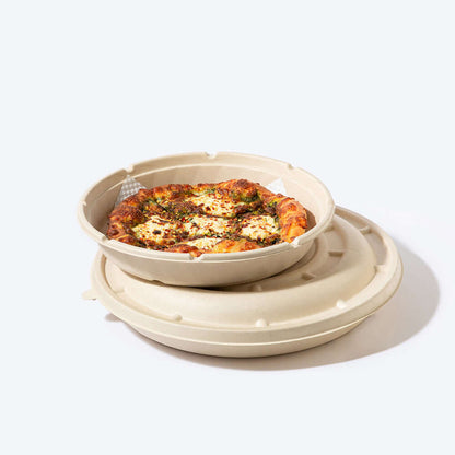 Round Pizza Tray with Lid (9.5inch) - GreenPackers