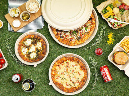 Round Pizza Tray with Lid (9.5inch) - GreenPackers