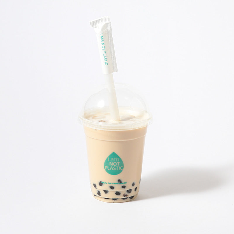 PLA Straw White Boba Ø11mm X 210mm - GreenPackers