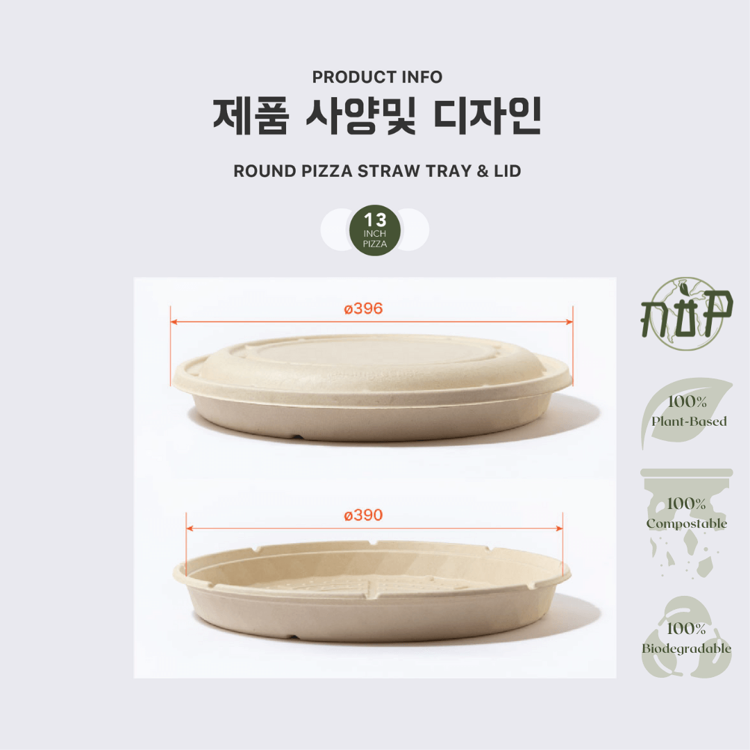 Round Pizza Tray with Lid (13inch) - GreenPackers